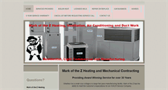 Desktop Screenshot of mark-of-the-z-heating.com