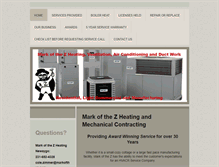 Tablet Screenshot of mark-of-the-z-heating.com